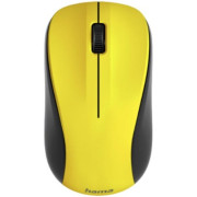 Hama 173023 "MW-300 V2" Optical 3-Button Wireless Mouse, Quiet, USB Receiver, yellow