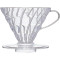 Hario VD-02T-21-2 Coffee Dripper V60 02 Clear (plastic)