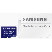 128GB MicroSD (Class 10) UHS-I (U3)+SD adapter, Samsung PRO Plus MB-MD128SA (R/W:180/130MB/s)