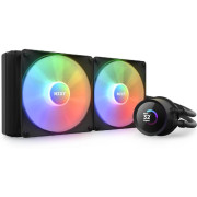 AIO Liquid Cooling NZXT Kraken 280 RGB Black (34.5dB, 90.8CFM, 2x140mm, 500-1500RPM, LCD 1.54", CAM)