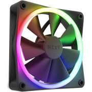 PC Case Fan NZXT F120 RGB, 120x120x26mm, 18 LEDs, 17-27.5dB, 14-50CFM, 500-1800RPM, FDB, 4 Pin, Black