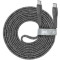 Type-C to Type-C Cable Rivacase PS6105 GR21, nylon braided, 2.1M, Gray