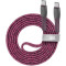 Type-C to Type-C Cable Rivacase PS6105 RD12, nylon braided, 1.2M, Red