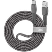 Type-C Cable Rivacase PS6102 GR12, nylon braided, 1.2M, Gray