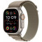 Apple Watch Ultra 2 GPS + Cellular 49mm Titanium Case with Olive Alpine Loop - Medium, MREY3