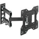 Wall Mount KIVI MOTION-223  Black 23" - 43" Long Full Motion, max.30kg, VESA mm: up to 200x200mm