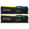 16GB DDR5-5200MHz Kingston FURY Beast RGB (Kit of 2x8GB) (KF552C40BBAK2-16), CL40, 1.25V, Black