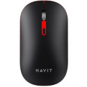 Wireless Mouse Havit MS60WB, 800-1600dpi, 4 buttons, Ambidextrous, 500mAh, 2.4Ghz/BT, Black