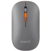 Wireless Mouse Havit MS60WB, 800-1600dpi, 4 buttons, Ambidextrous, 500mAh, 2.4Ghz/BT, Grey