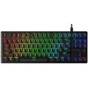 HYPERX Alloy Origins PBT Mechanical Gaming Keyboard (US Layout), HyperX Red - Linear key switch, High-quality, Durable PBT keycaps, Backlight (RGB), 100% anti-ghosting, Key rollover: 6-key / N-key modes, Ultra-portable design, Solid-steel frame, USB