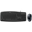 Keyboard & Mouse Genius Smart KM-200, 12 Fn keys, Concave keycap, Spill resistant, 1000dpi, 3 buttons, 1.5m, USB, EN/RU, Black