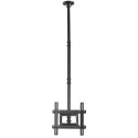 TV-Ceiling Mount for 37-70"- Gembird CM-70ST-01, Full motion, max. 50 kg, up to 60 degrees swivel and 30 degrees tilting, Distance from the ceiling: 698 - 1568 mm, max. VESA 400 x 400, Black
