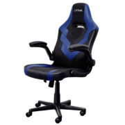 Trust Gaming Chair GXT 703B RIYE - Black/Blue, PU leather and breathable fabric, adjustable gaming chair with a strong frame, flip-up armrests, Class 4 gas lift, up to 140kg