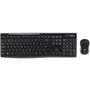 Wireless Keyboard & Mouse Logitech MK270, Media keys, Spill-resistant, 1000dpi, 3 buttons, 2xAAA/1xAA, 2.4Ghz, EN, Black