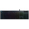 Gaming Keyboard Logitech G815, Mechanical, GL Tactile, Ultra thin, Aluminum, Macros, G-Keys, Media control, Volume roller, RGB, 1.8m, USB, EN, Black