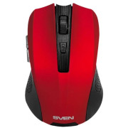 Mouse SVEN RX-350W, Optical, 600-1400 dpi, 6 buttons Red