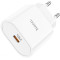 HOCO C94A Metro single port PD20W charger set(Type-C TO Lightning)(EU) White