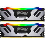96GB DDR5-6400MHz  Kingston FURY Renegade RGB (Kit of 2x48GB) (KF564C32RSAK2-96), CL32-39, 1.4V, Silver/Black