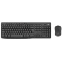 Wireless Keyboard & Mouse Logitech MK295 Silent, Media keys, Spill-resistant, 1000dpi, 3 buttons, 2xAAA/1xAA, 2.4Ghz, EN, Graphite