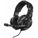 Trust Gaming GXT 411K Radius Multiplatform Headset - Black Camo, 40mm drivers provide a booming audio experience, adjustable microphone, Nylon braided cable (1m) plugs directly into game controllers and an extra adapter cable (1m.) for PC