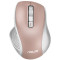 ASUS MW202 Silent Wireless Mouse, Rose Gold, Optical, 2.4GHz, 800dpi/1200dpi/2000dpi/4000dpi, Nano, USB