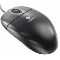 Logitech S96 Optical Mouse, Wheel, PS/2, black, bulk