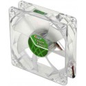 Cooler 80x80x25 mm w. Z Bearing, DC12V, Green Fan. With auto-restart & auto-shutdown function.