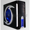 Case ATX MID. TOWER Legenda H-550B Silver, w/o PSU, FRONT FAN12CM, USB2.0, HD Audio, Dim.: 460x200x440mm