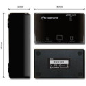 Transcend RDP8 USB 3.0 Card Reader, SDHC, MMC, MicroSDHC, MS, MS Duo, MS HG, M2, CF, Black