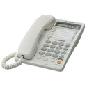 Panasonic KX-TS2365RUW Телефон (12-зн. ЖК-дисплей, SP-Phone, авто набор на 28 абонентов, автодозвон, время разговора, tone/pulse, pause, mute)
