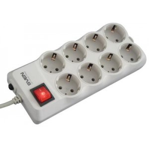 Surge Protector    8 Sockets,  1.8m, Sven Optima Pro, flame-retardant material