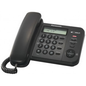 Телефон Panasonic KX-TS2356UAB, Black,LCD, AOH,Caller ID
