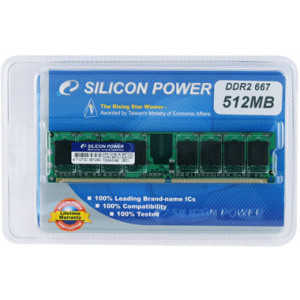 DIMM 512 MB DDR-II 667 MHz, 64Mx8, Silicon Power