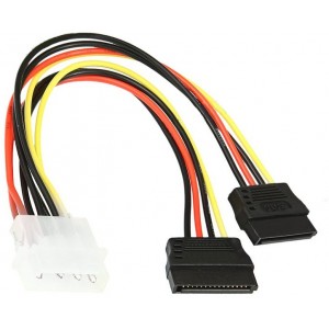 Gembird Serial ATA Double Power Cable, 15 cm