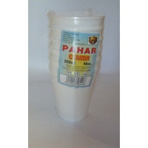 Стакан вспен. 200мл. 6шт. / Pahar din polistirol 200gr. 6buc.