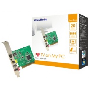 AverMedia AverTV Super 009, M733/M733A, analogue PCI TV/FM Tuner, Philips SAA7131E, Stereo, Teletext, PIP/POP Function, Time-Shifting, MPEG-1/2/4 * & H.264, Remote Control, Coax, Composite and S-Video Input