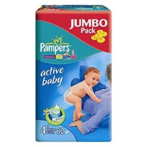 PAMPERS JUMBO MAXI+ 62 (4+)