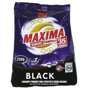 426735 Стиральный порошок Maxima BLACK для черного/цветного белья, 1,25кг