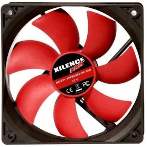 120mm Case Fan - XILENCE XPF120.R.PWM Fan, 120x120x25mm, 1500rpm, <21dBa, 57.9CFM, hydro bearing, 4Pin with PWM, Black/Red