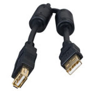 Cable USB, USB AM/AF, 1.8 m, USB2.0 Premium quality with ferrite core, CCF-USB2-AMAF-6