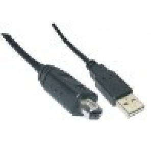 Cable USB2.0 CCF-USB2-AMBM-6, Premium quality, 1.8 m, USB 2.0 A-plug B-plug, with Ferrite core, Black