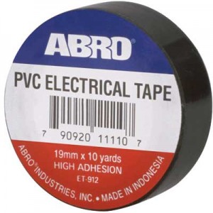 ABRO (ET 912) Изолента 19мм х 10м ( черная,белая,красная,синяя,зеленая,желтая ) ()