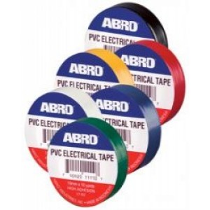ABRO (ET 912) Изолента 19мм х 10м ( черная,белая,красная,синяя,зеленая,желтая ) ()