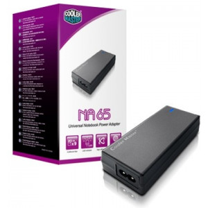 CoolerMaster NA 65 (RP065-S19AJ1-EU), Universal notebook power adapter, 65W, 100-240Vac full range, 9 different tips compatible with most laptops, up to 90% efficiency to certified energy star