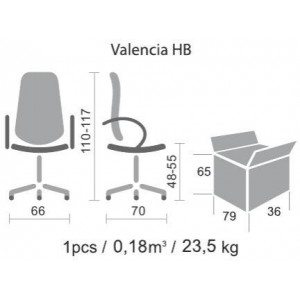 Кресло Valencia HB кож. зам.