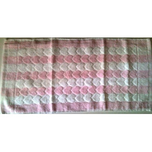 Полотенце кухонное 50*27см розовое сердечки 10шт