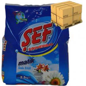 (1 поддон=384 пакетов по 2.5 кг.) „SEF” Стиральный порошок автомат Супер эффект.