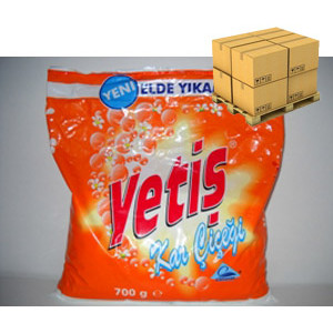 (1 поддон=1360 пакетов по 700 г.) „YETIS”Стиральный порошок ручной Зимняя свежесть.