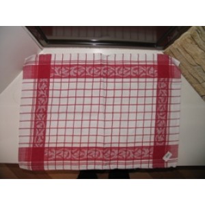 Полотенце куханное 50*800см клетка краснаяхлопок 10шт