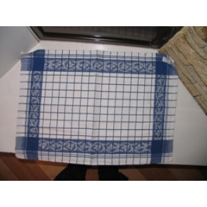 Полотенце куханное 50*80см клетка синия хлопок 10шт
